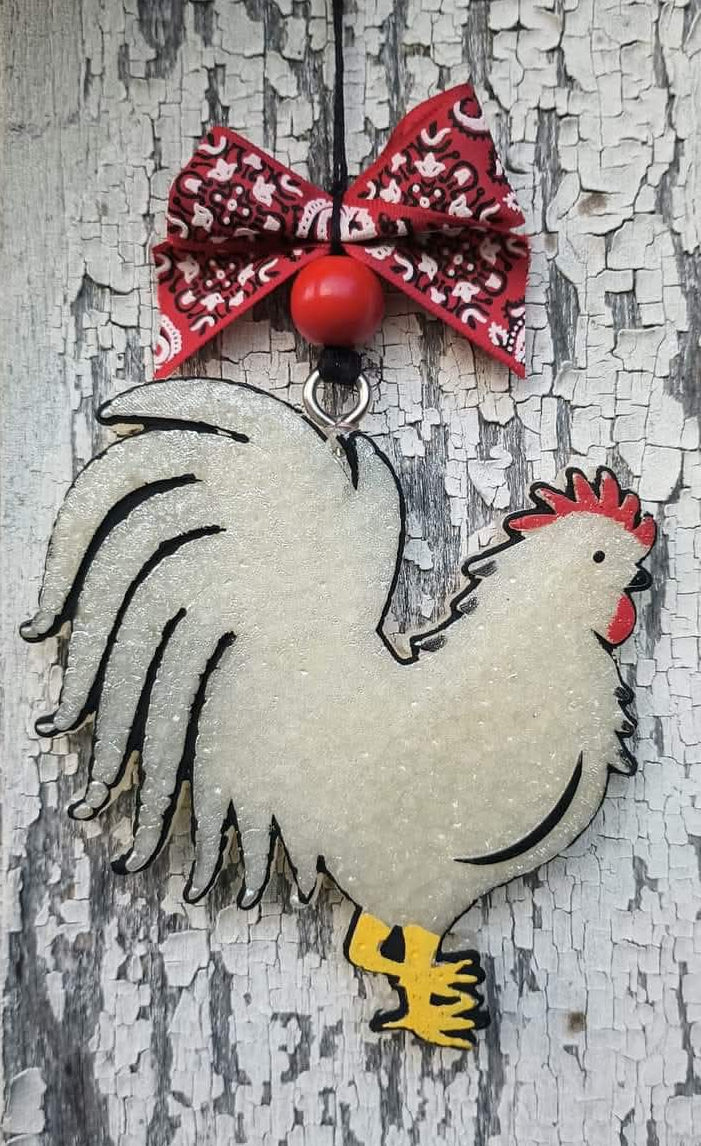 Chicken (rooster) Car Freshie