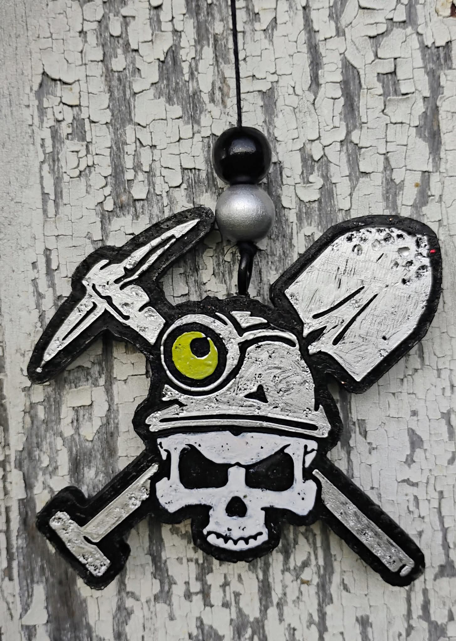 Coal miner skull Car Freshie