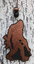 Big Foot carrying Guns Car Freshie