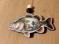 Bass Fish with fishing scenery car freshie